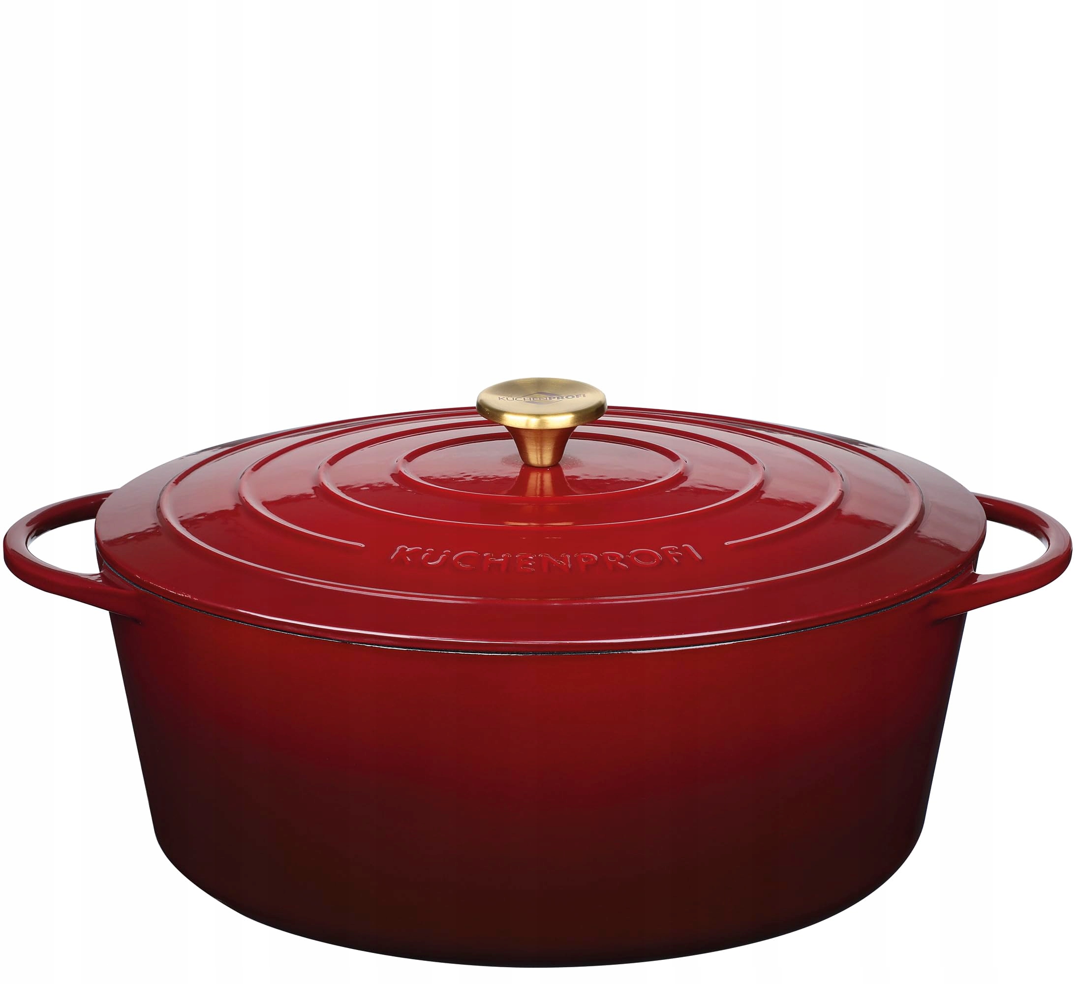 Liatinový hrniec, 35 cm, tmavo vínová