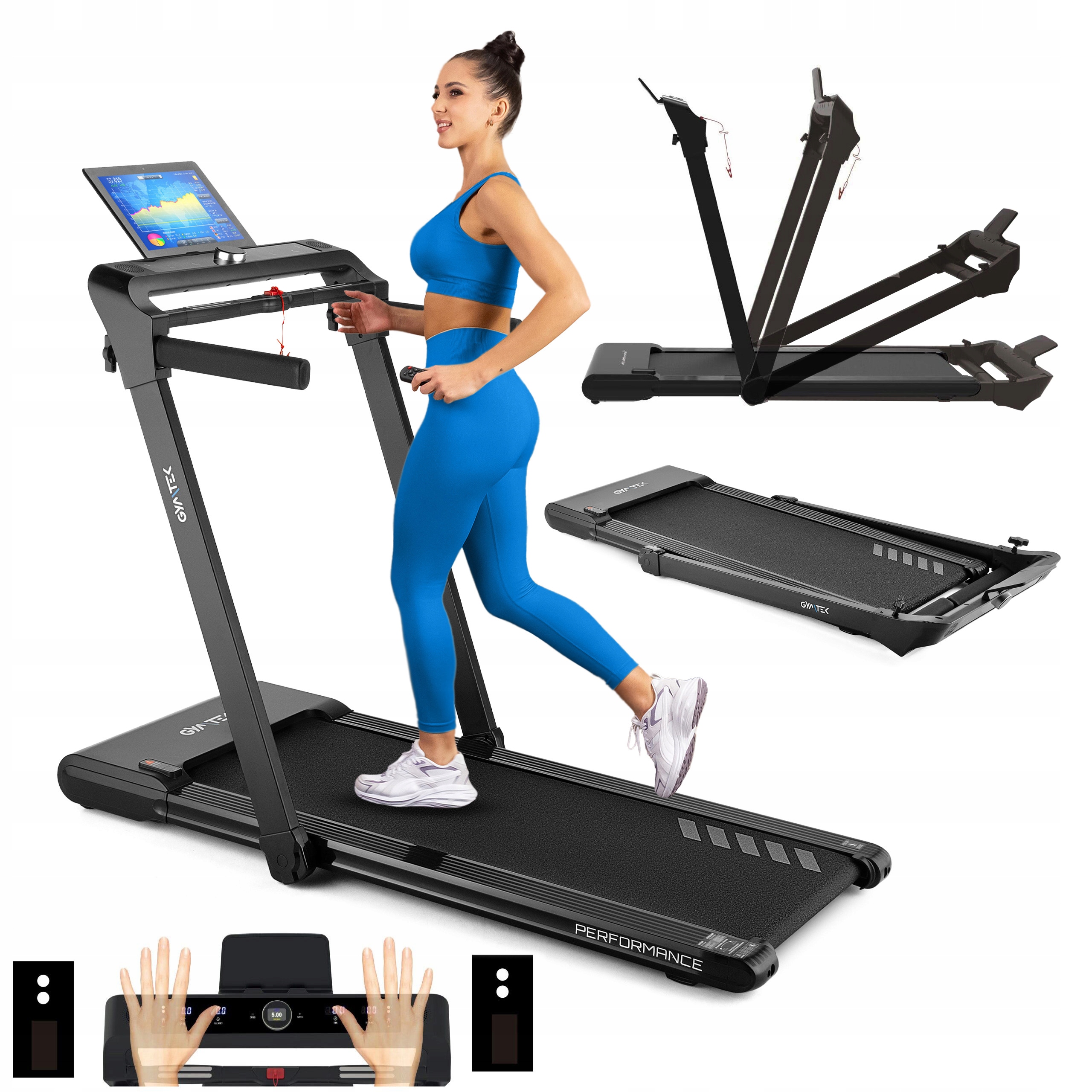 Bieżnia Elektryczna Domowa Składana Magnetyczna Do Biegania XT700 Gymtek
