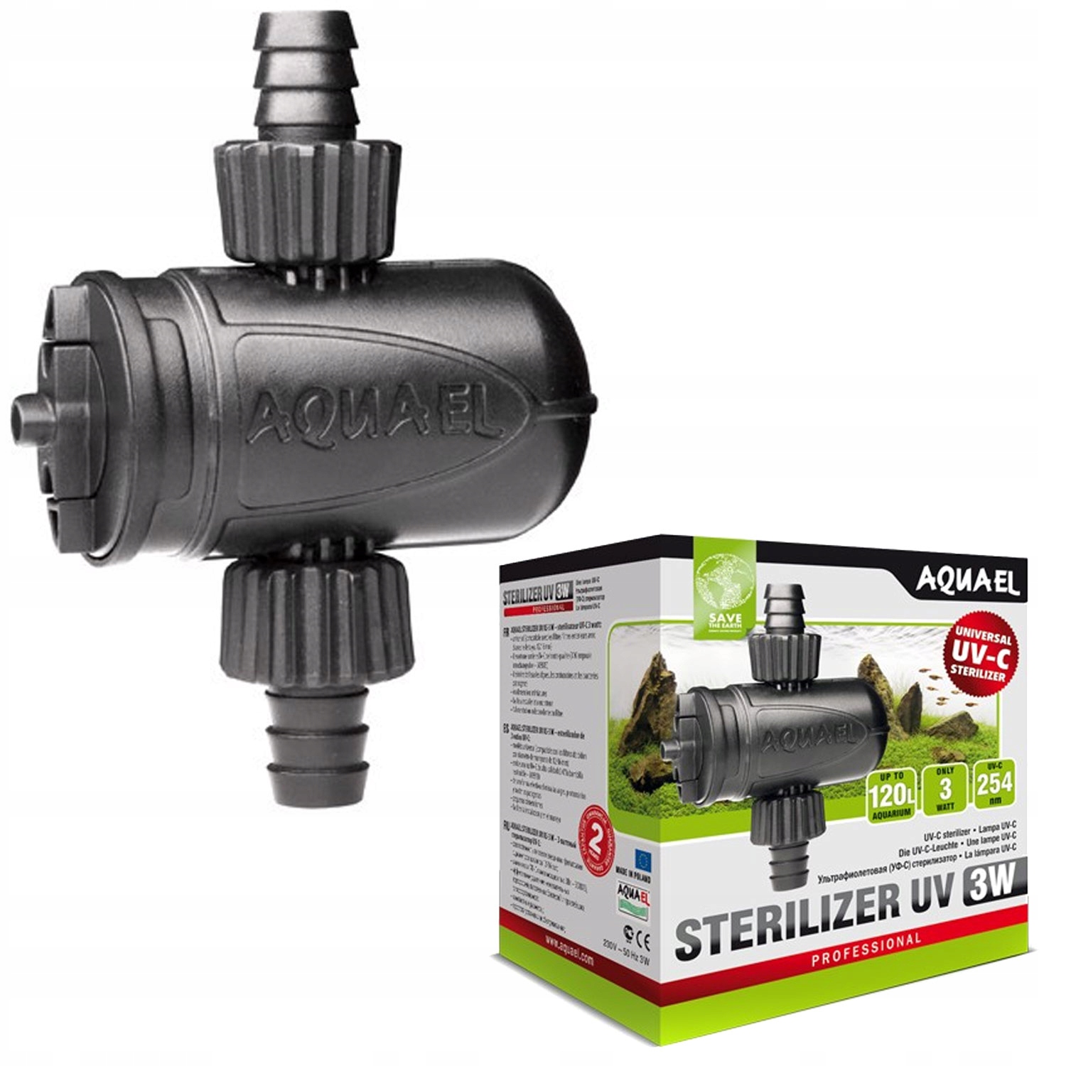 

Aquael Sterylizator Uv As 3W do akwarium, 650 l/h
