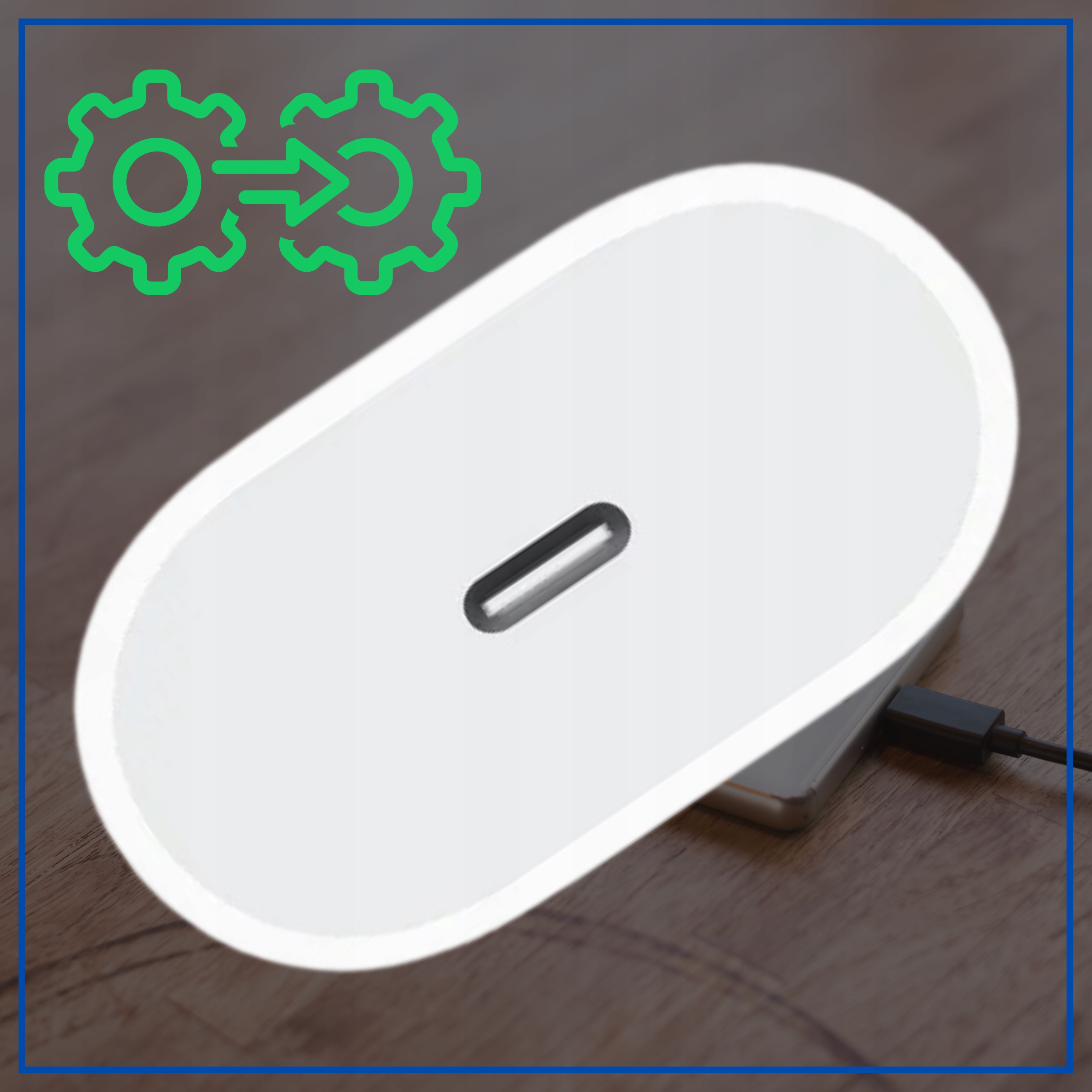 SZYBKA ŁADOWARKA SIECIOWA TELEFONU DLA SAMSUNG KOSTKA 25W + KABEL USB-C 1M Kolor biały