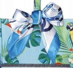 Torba plażowa z portfelem saszetką poliester + chustka apaszka gratis Marka inna