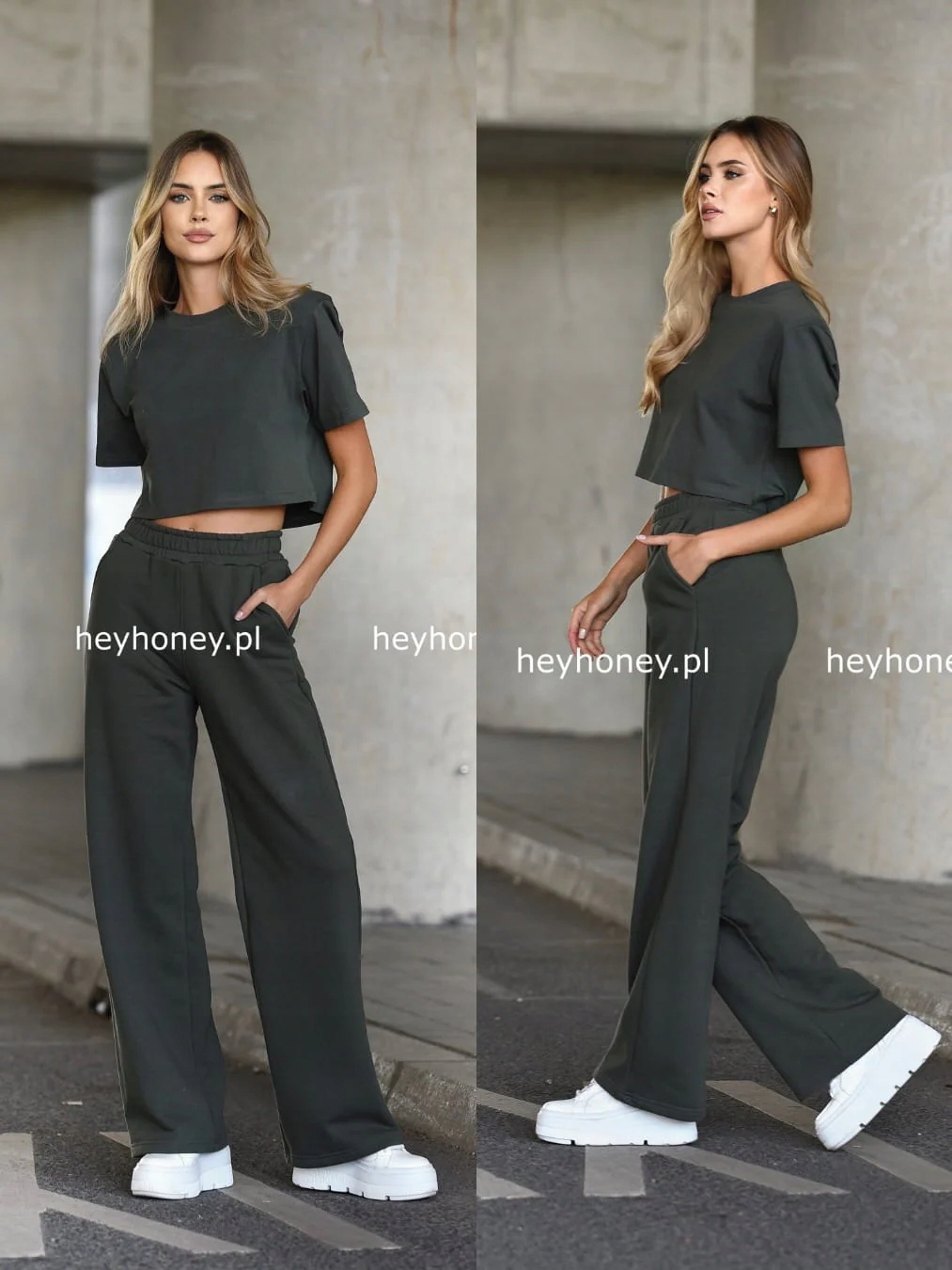 Khaki bavlněné tepláky Maddie Xs