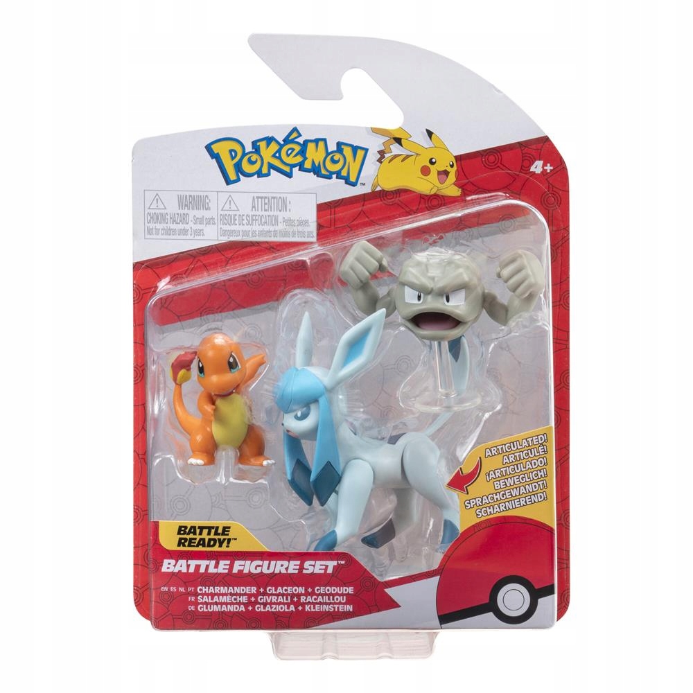 

Pokemon Figurki Charmander Glaceon Geodue PKW2808