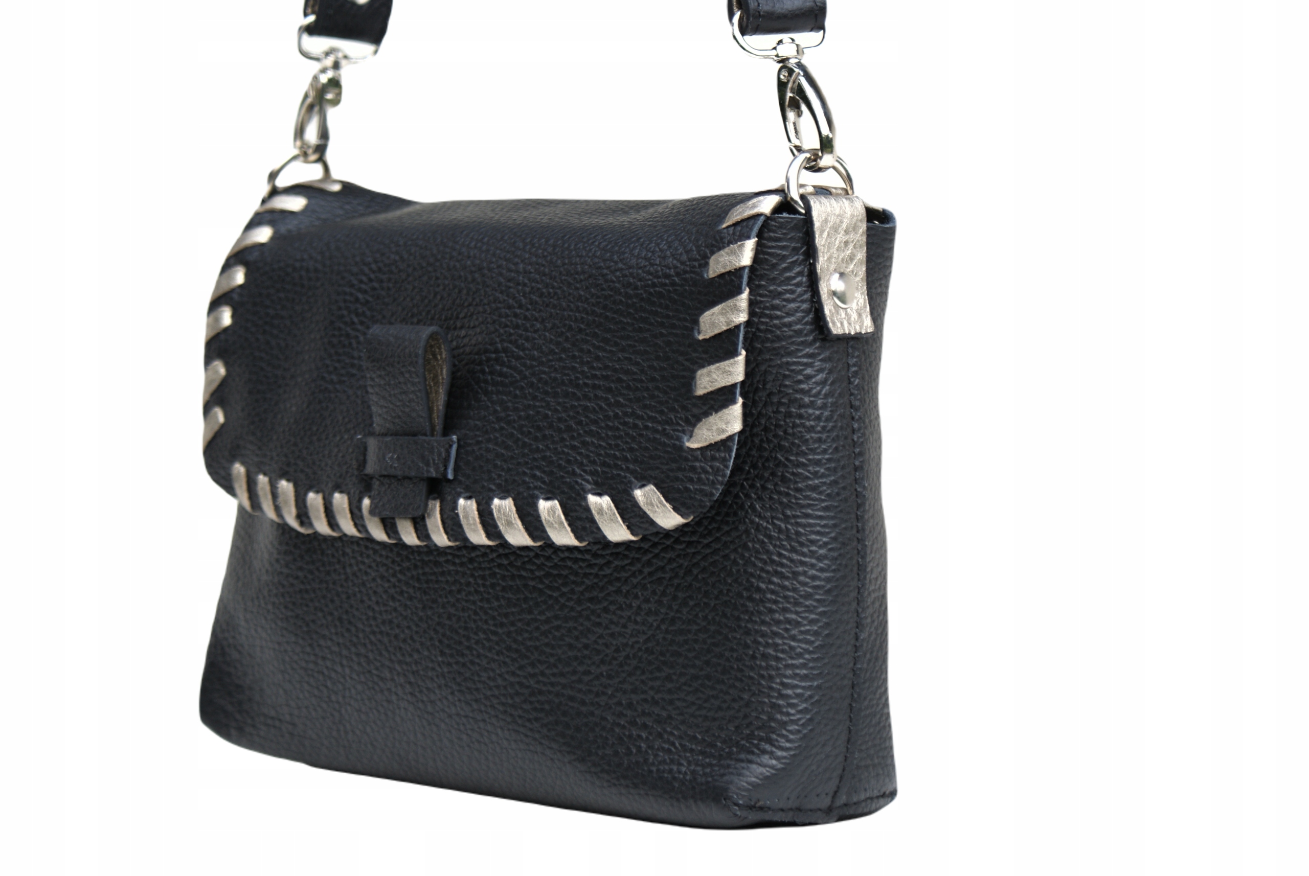 

Mała torebka z klapką czarna torby damskie