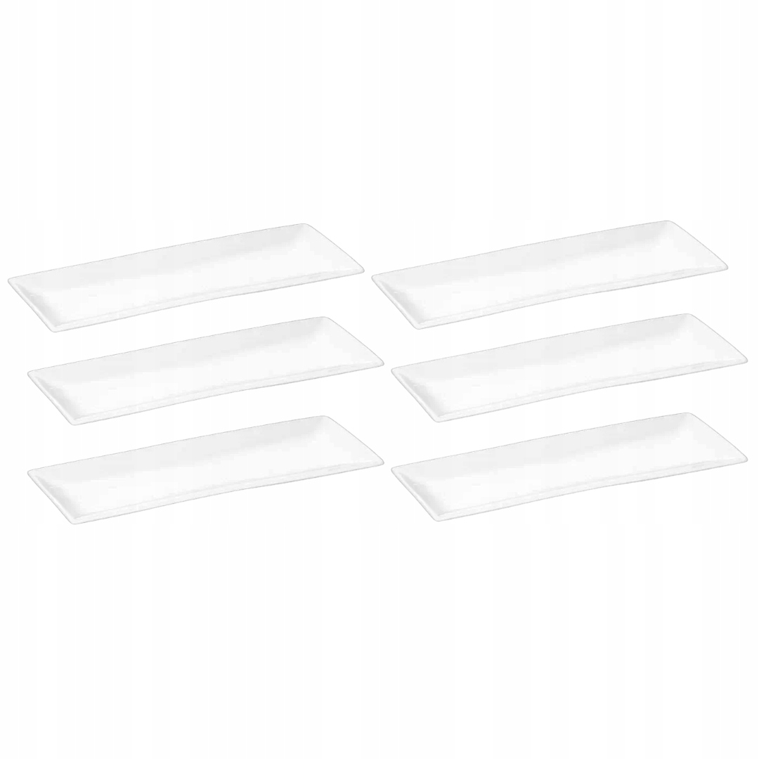 Obdĺžnikový tanier na sushi 30,5x12 cm Wilmax Biely Porcelán 6 ks