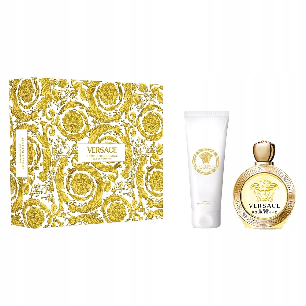 Versace Eros Pour Femme sada toaletní voda sprej 100 ml tělové mléko