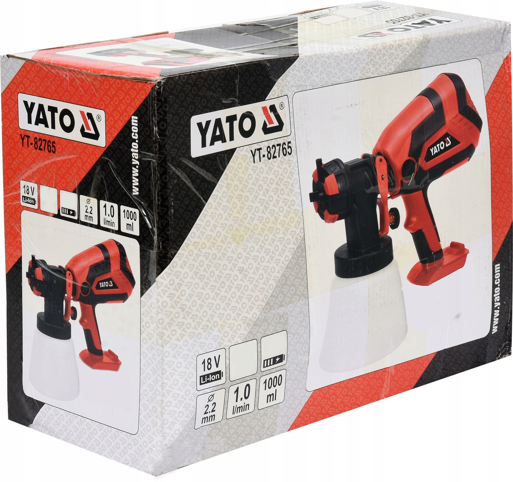YATO PISTOLET MALARSKI AKU 18V 1L/MIN SAMO NARZĘD. Zasilanie elektryczne