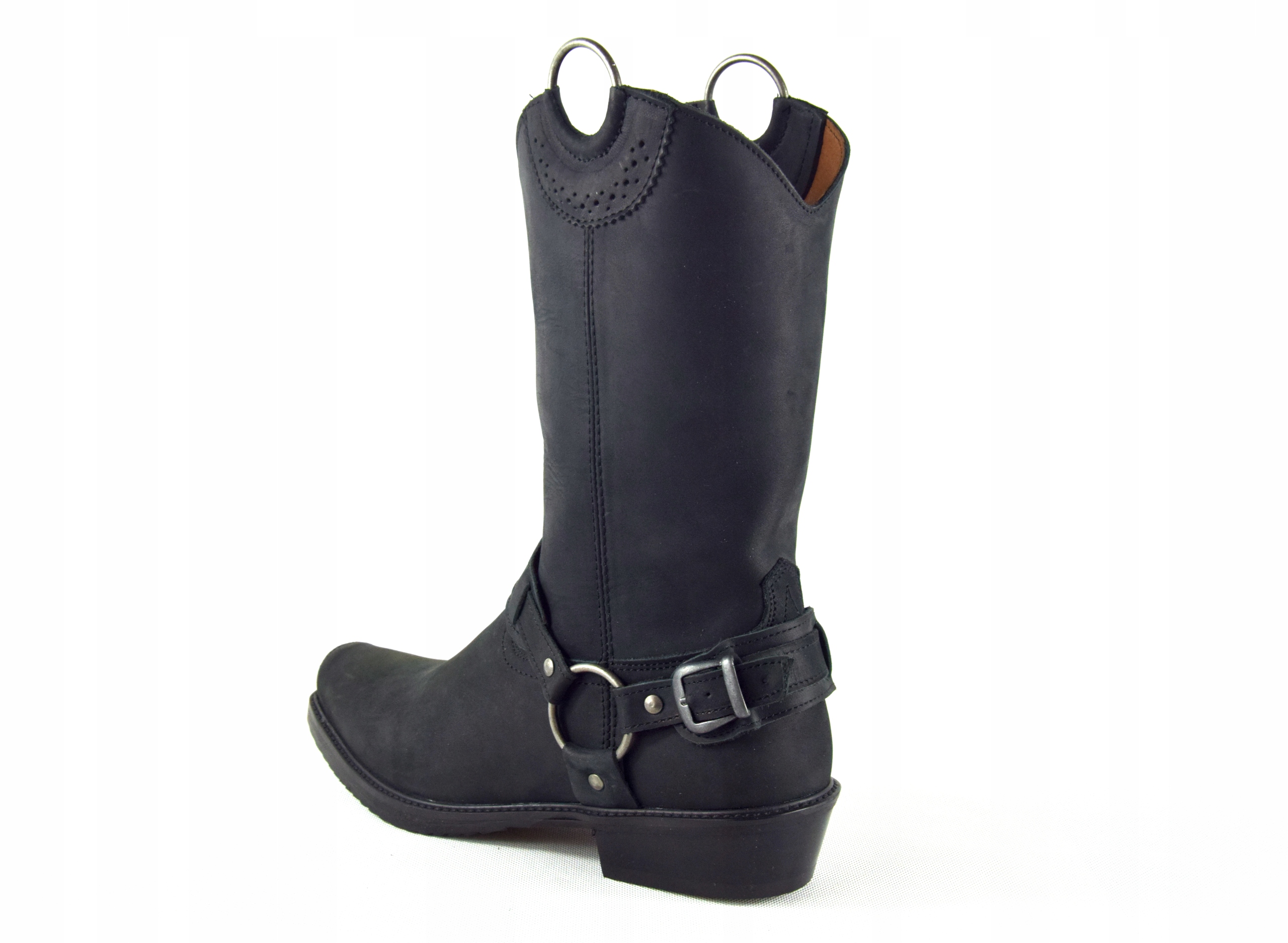 OFICERKI SKÓRZANE MĘSKIE MATOWE OBUWIE 139 Długość wkładki 29.4 cm