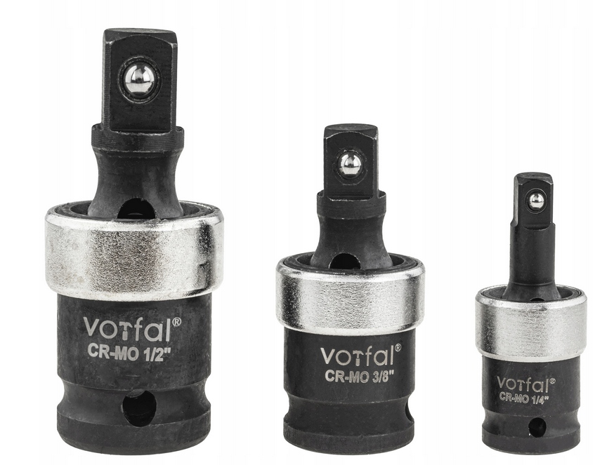 Przegub Kulowy Kulisty Udarowy Nasadki Trzpienie 1/2 1/4 3/8 Cr-mo 3 Szt