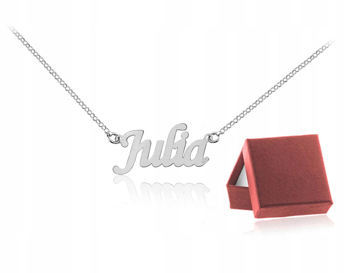 

Srebrny Naszyjnik Dowolne Imię Słowo Platynowany