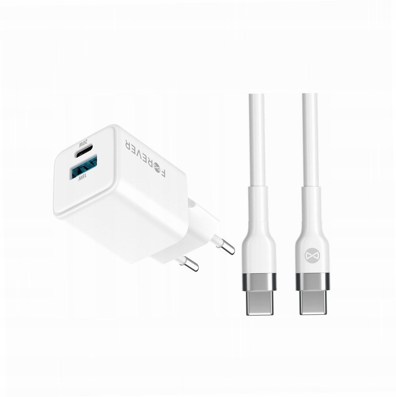 Szybka ładowarka GaN 20W Usb i Usb-c z kablem do Realme Narzo 30 5G