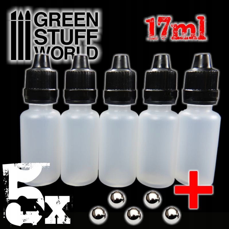 GSW 9274 buteleczki na farby + kulki [SET 5szt]