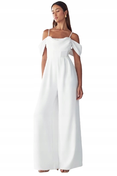 Chancery Bílá Kombinéza S Odhalenými Rameny A Švy 38 K_a