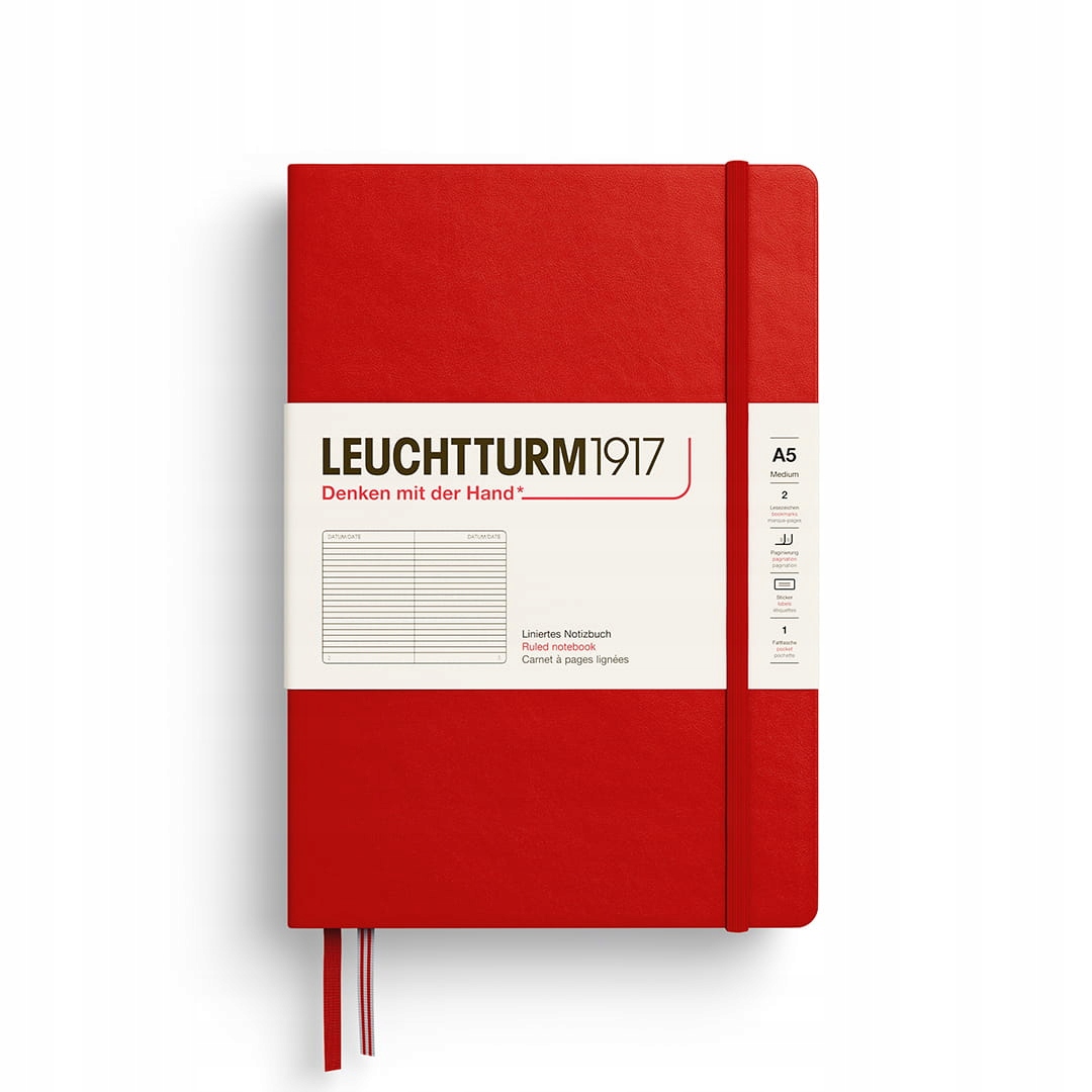 Notatnik Leuchtturm1917 Medium A5, linie, Cherry
