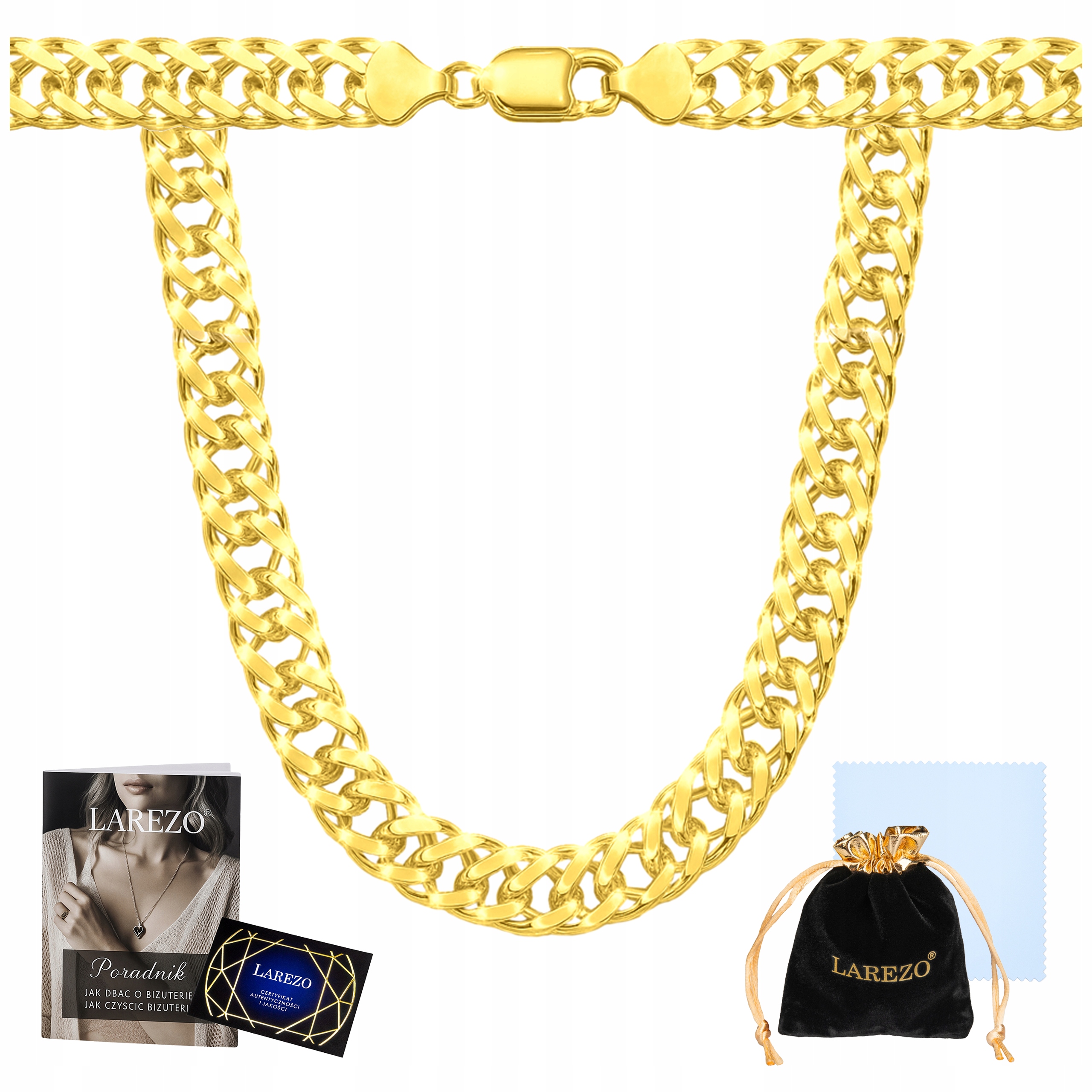 Zlatý Řetízek pro muže Rombo 60 cm s dvojitou Pancr s plným řetězem 4 mm