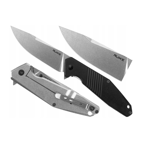 Nóż składany Edc Ruike D191-B czarny flipper stal