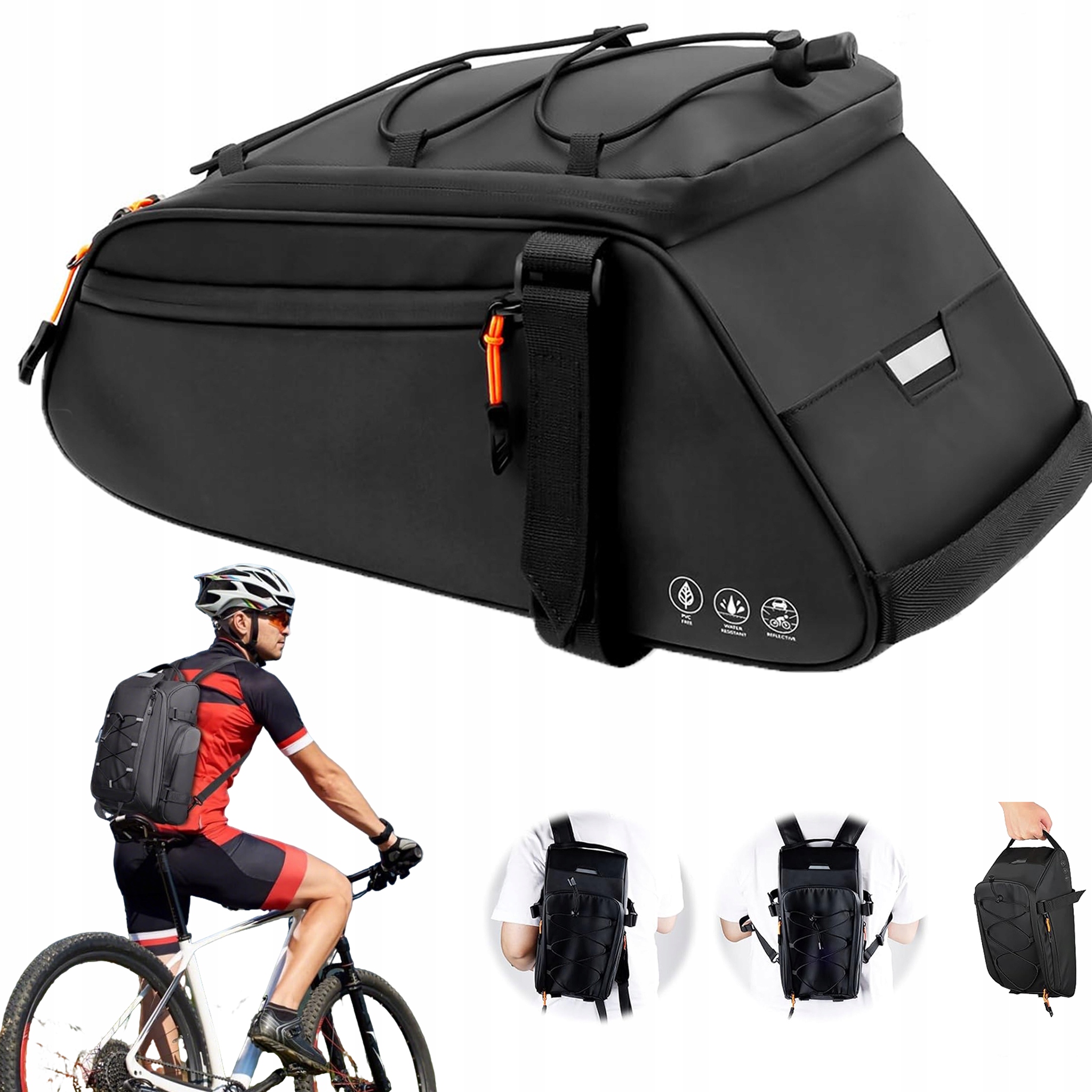 Wodoodporna Duża Sztywna Torba rowerowa na bagażnik Sakwa komory Convey