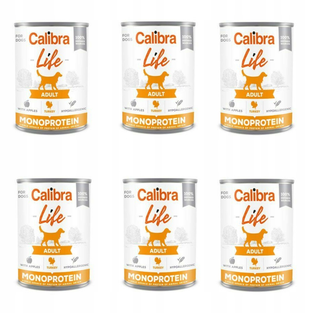 Levně Calibra Life Dog Monoprotein krůtí 6 x 400 g