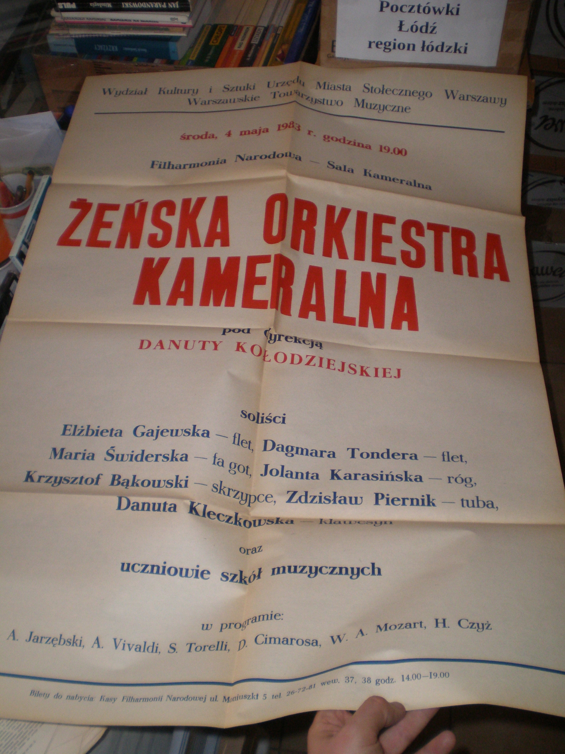 afisz - koncert Warszawa 1983 żeńska orkiestra...