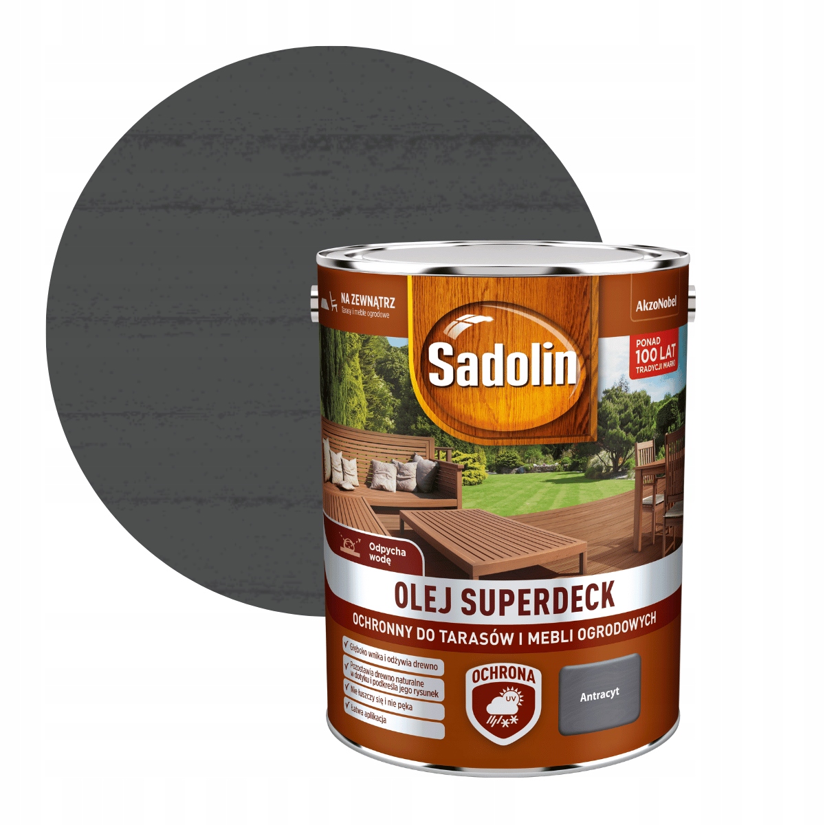 Sadolin Superdeck Olej Do Tarasów 5l Antracyt