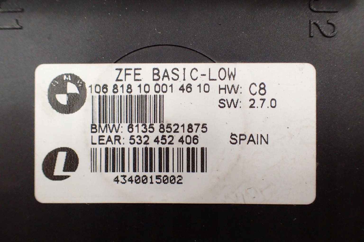 BMW F 800 R GS ST 08 15 Modul sterownik ZFE 6135 Part number 111454