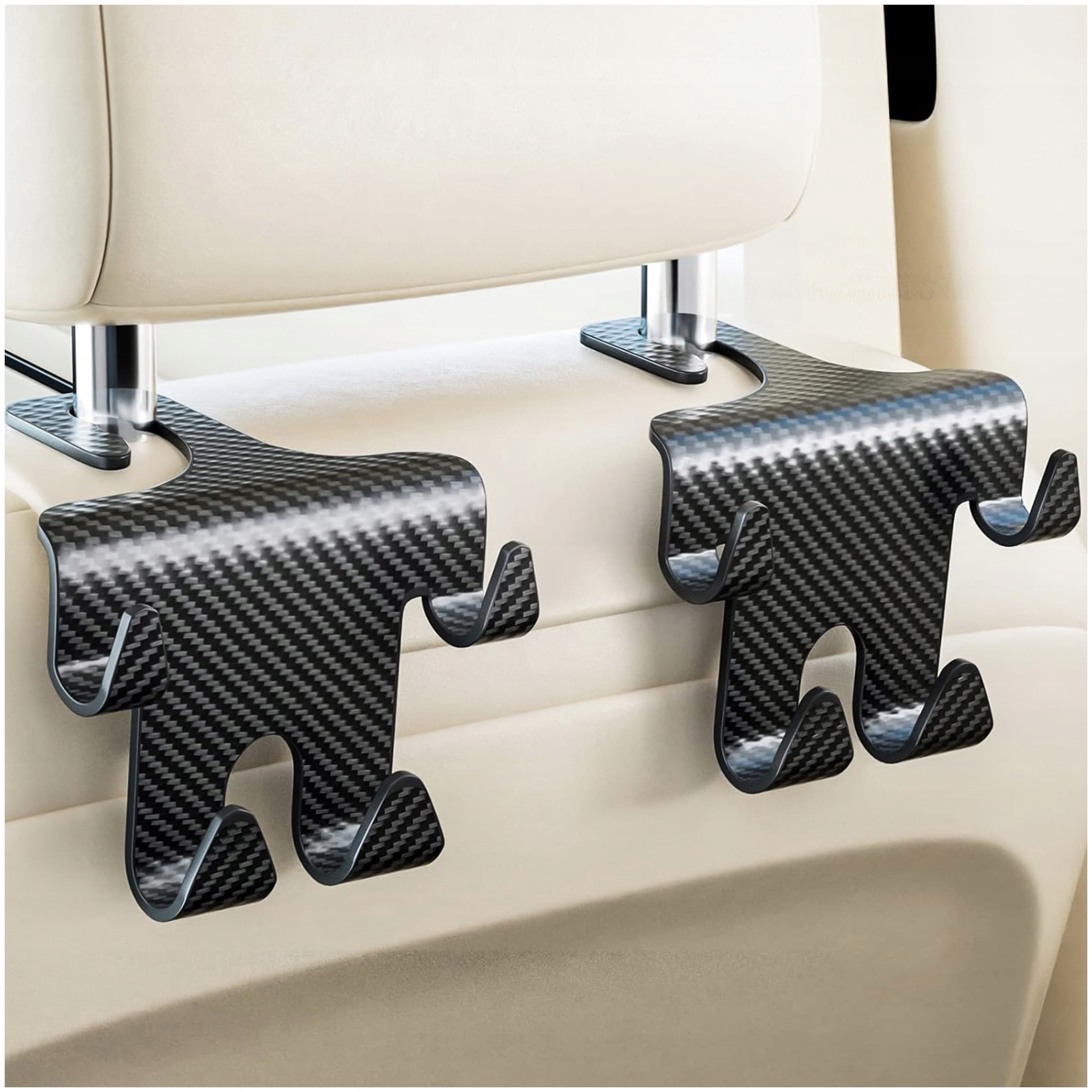 WIESZAK HAK UCHWYT DO SAMOCHODU AUTA NA ZAGŁÓWEK FOTEL NA ZAKUPY ZESTAW 2x