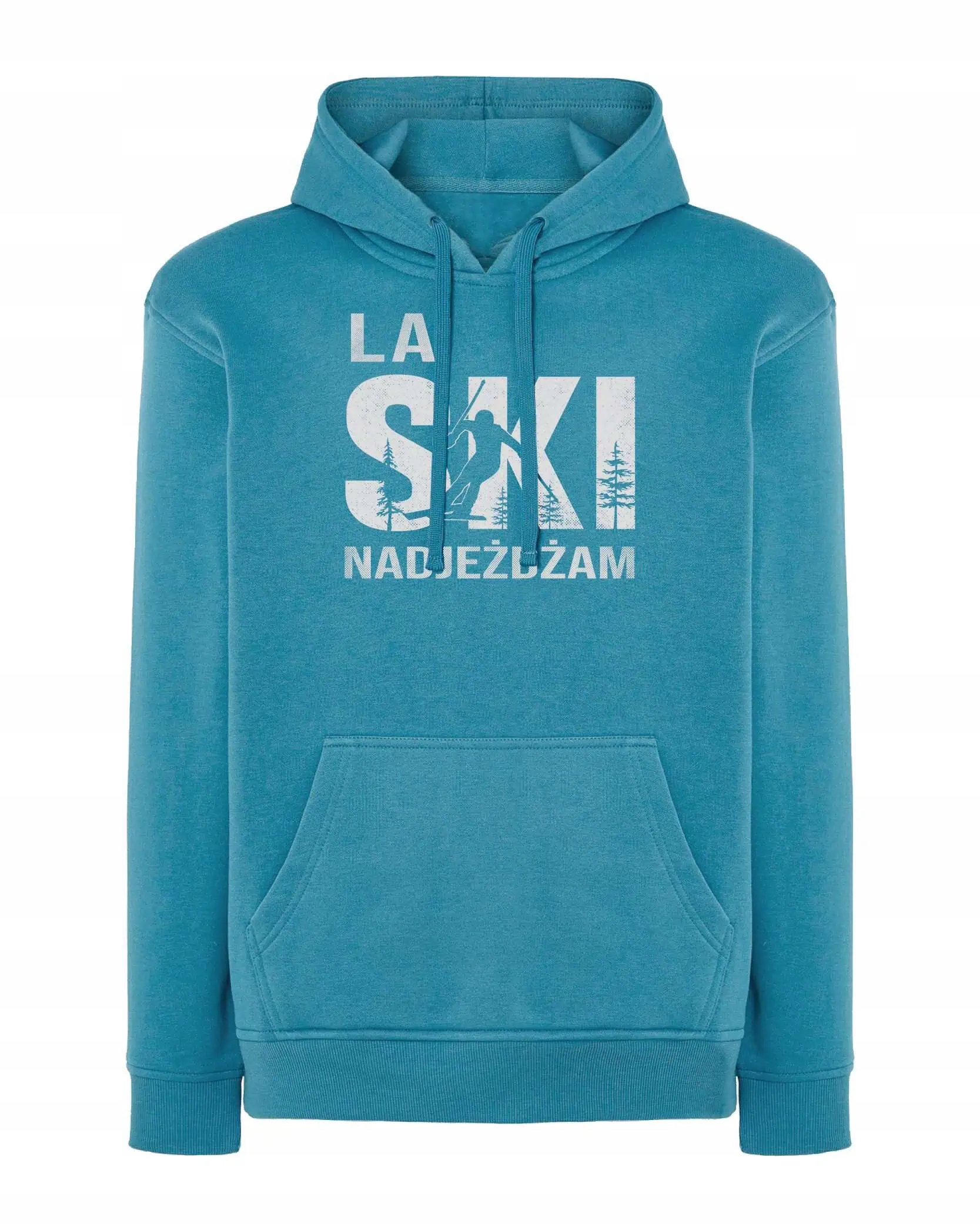 Mikina Přijíždím La Ski na lyžích pro lyžaře Zimní sjezdovka Modrá M