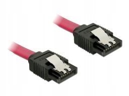 Kabel SATA 6Gb/s 50cm metalowe zatrzaski