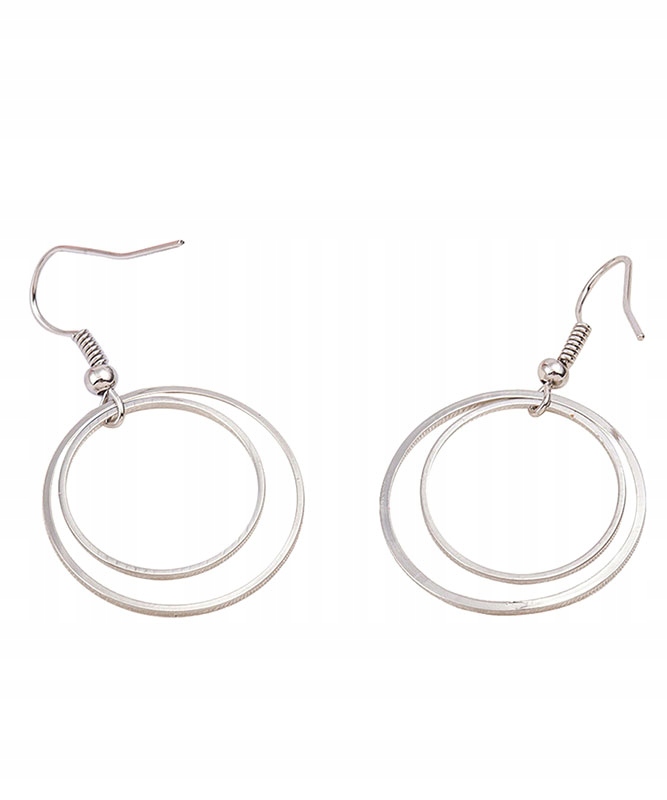 

Kolczyki Podwójne Koła Srebrne