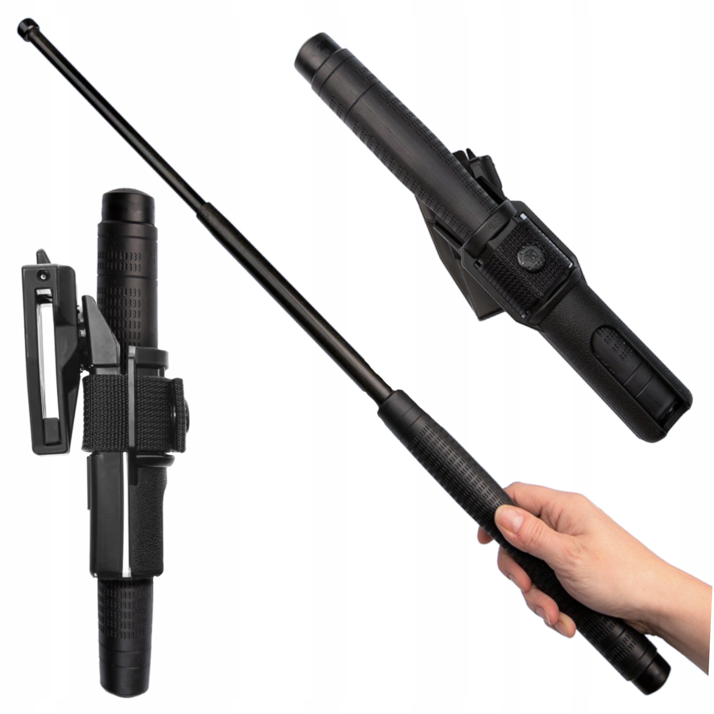 Profesionální teleskopická palice tvrzená 67 cm Ochrana Policie Sebeobrana