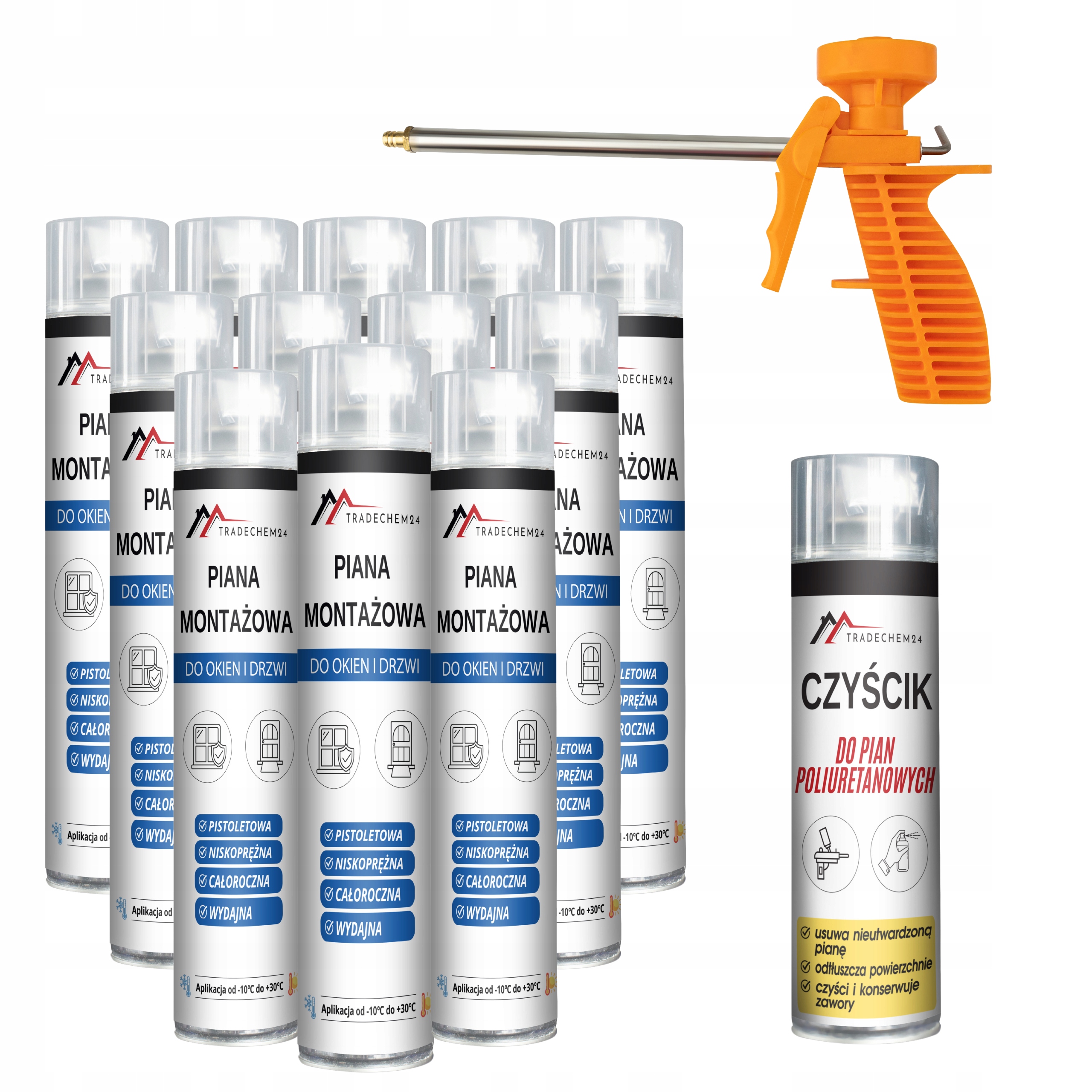 Sada Montážní Pěna Pro Okna Dveří Čistič Pistole