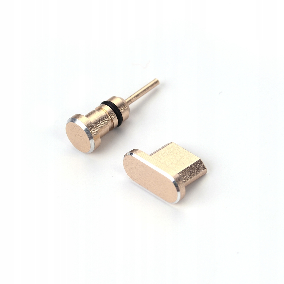 ZESTAW 2 STYLOWYCH, ZŁOTYCH ZAŚLEPEK DO PORTU MICRO USB I GNIAZDA SŁUCHAWKOWEGO