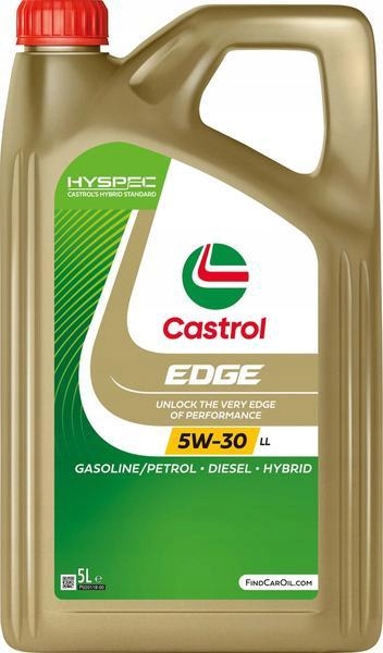 Olej silnikowy Syntetyczny 5W30 Castrol Edge 5L 5W-30 LL