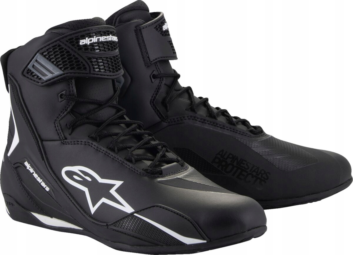 Motocyklové Topánky Alpinestars Faster 4 Black/white 43 (10)