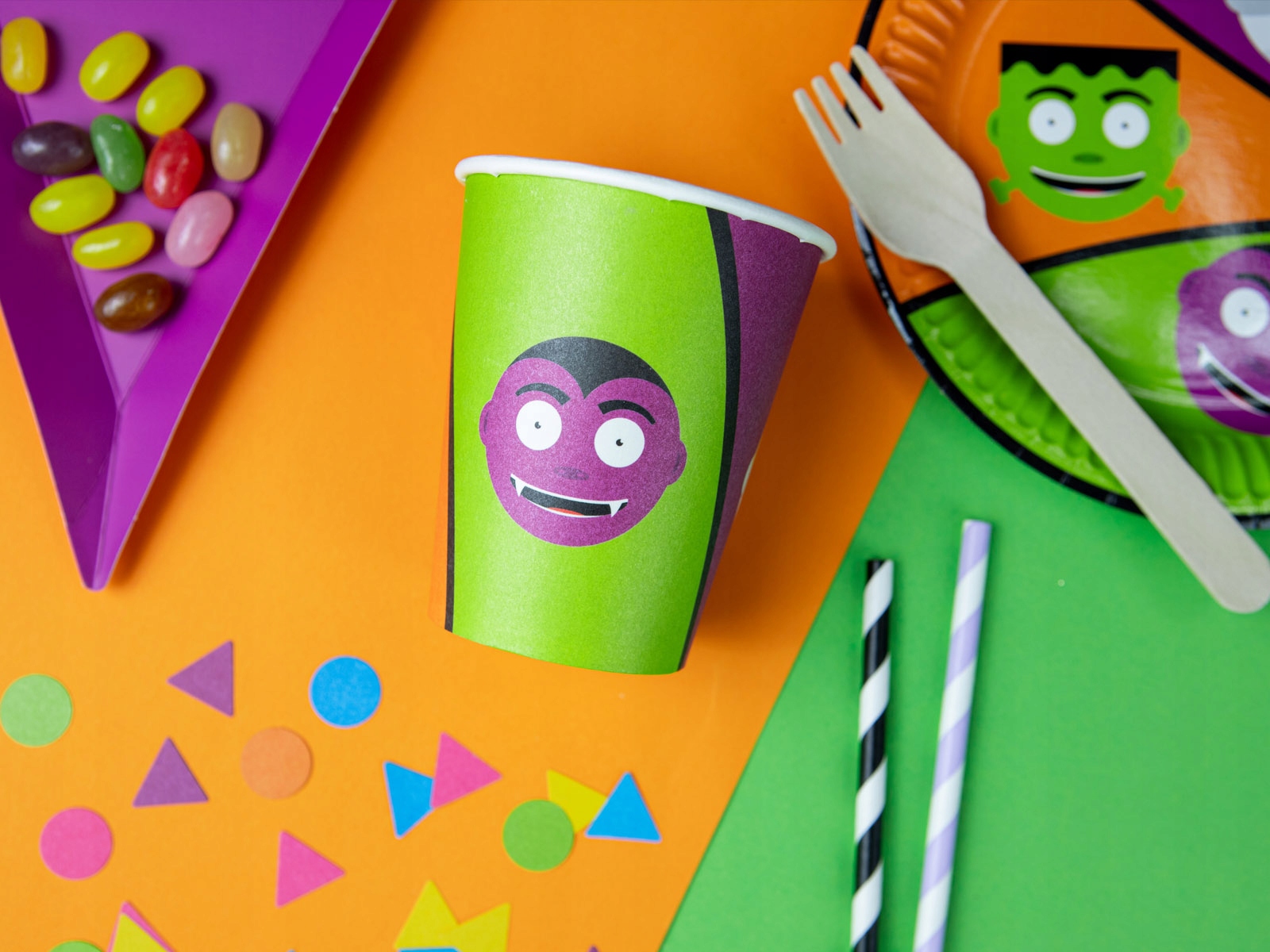 Kubeczki papierowe na Halloween dla dzieci 250ml Potworki 6szt Congee EAN (GTIN) 5907509961137