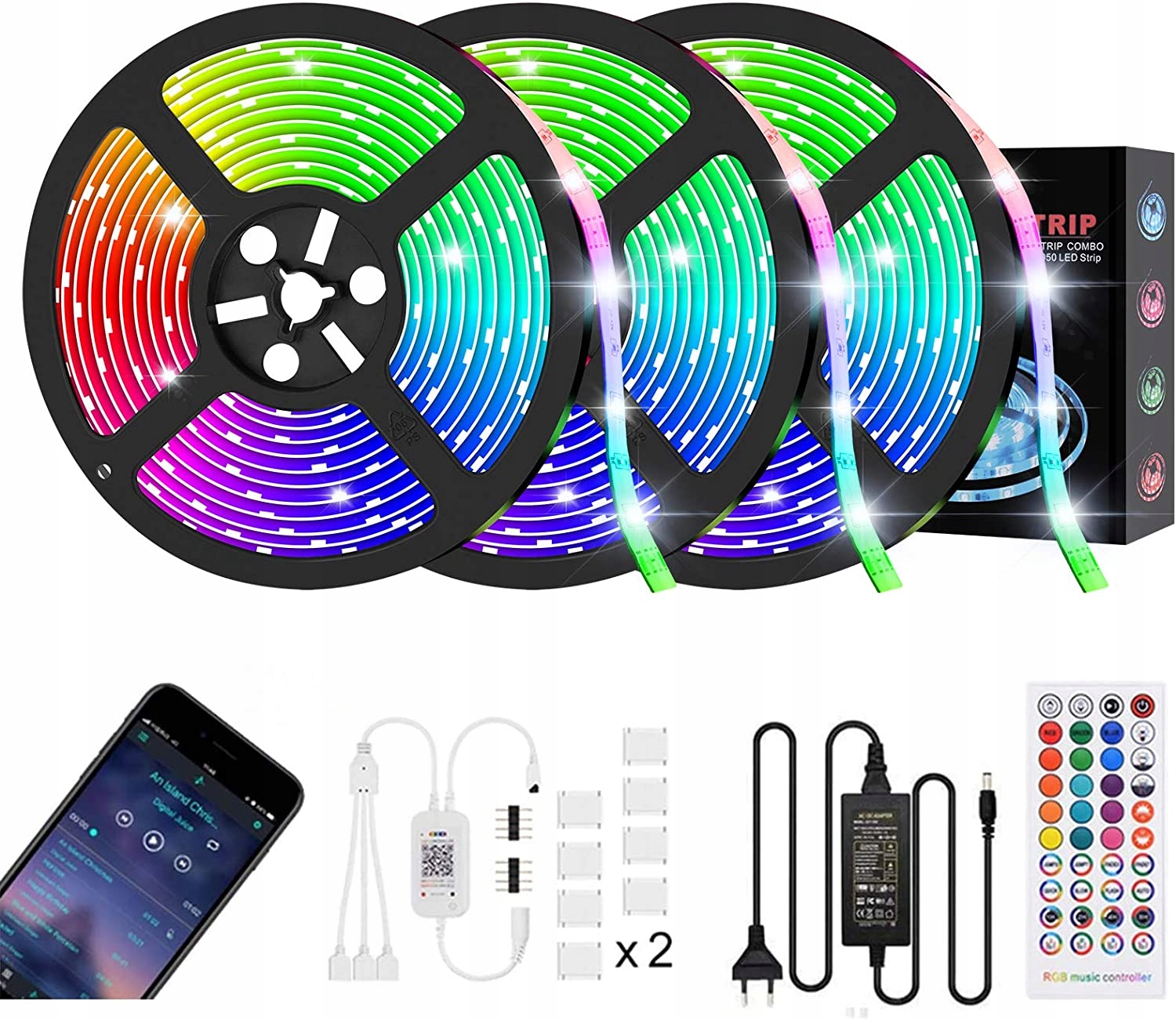 Taśma Led RGB 15m z Pilotem (Taśma LED) • Cena, Opinie • Taśmy LED ...