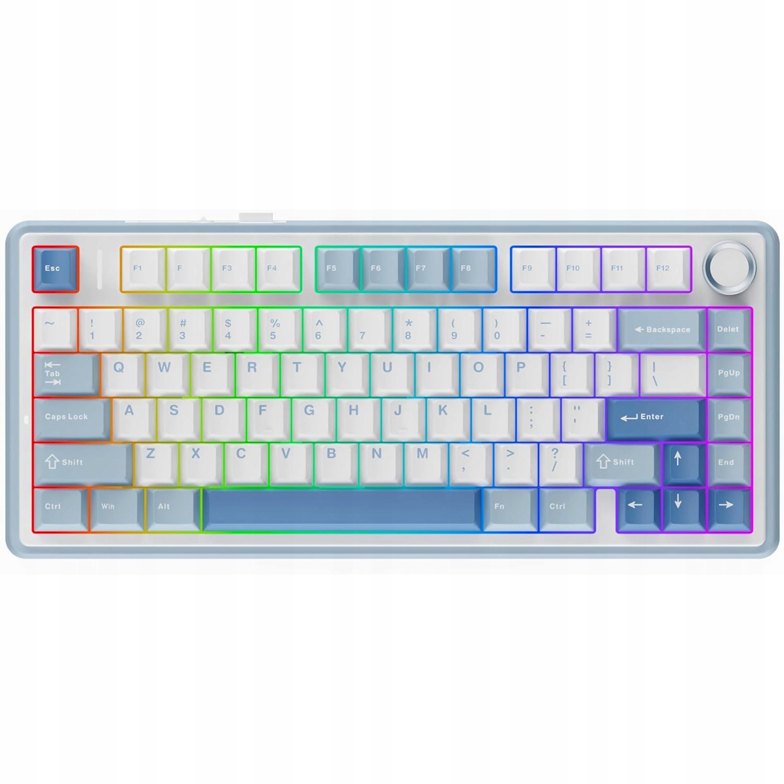 Aula F75 Mechanická klávesnice Sea Salt Blue Spínač Reaper 3 režimy