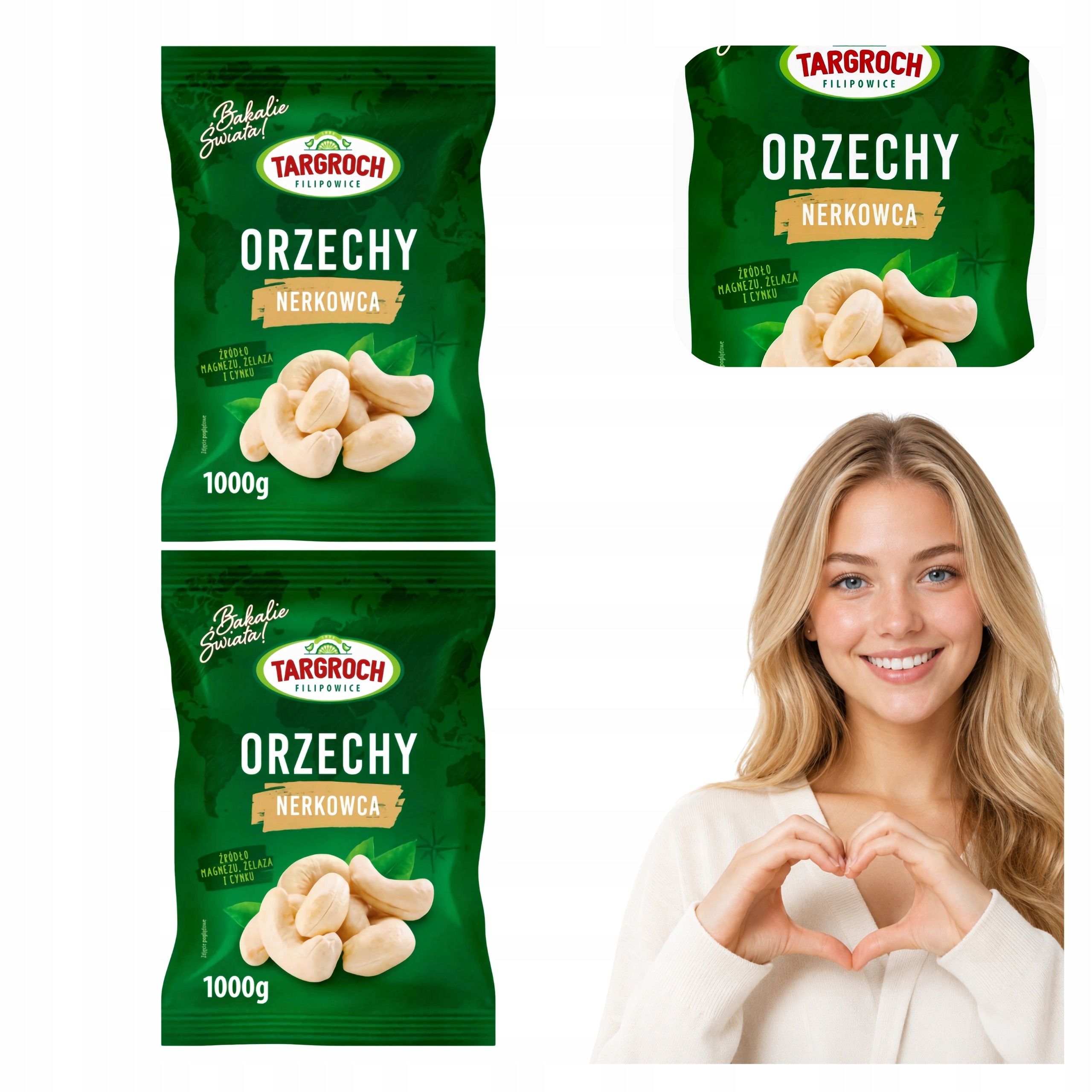 2x Nerkowce Całe Naturalne Targroch Orzechy Do Przekąski i Kuchni Cynk 1 kg