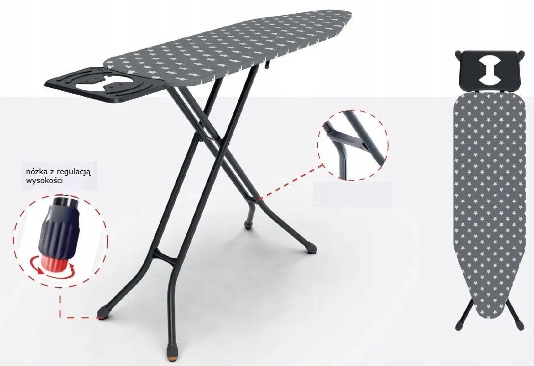 Levně Žehlicí Prkno 120x38cm Promis Star pevné s regulací stability
