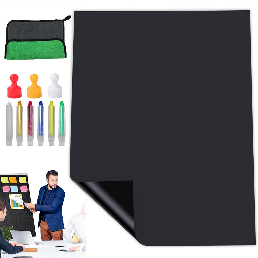 Tablica Magnetyczna Samoprzylepna Folia Na Ścianę Lodówkę 200X100CM