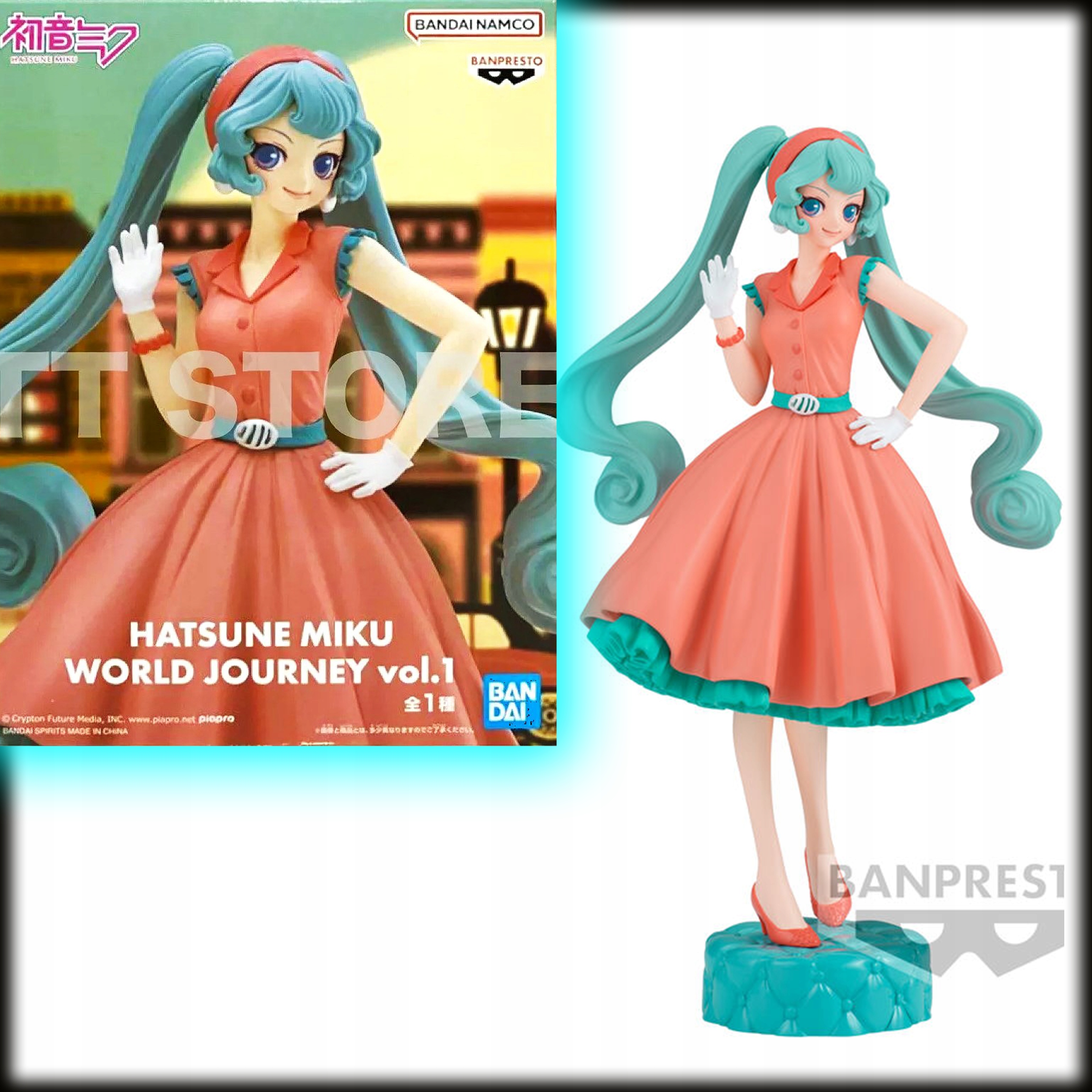 Figurka Hatsune Miku World Journey VOL.1 Anime Bandai Licence 18 CM