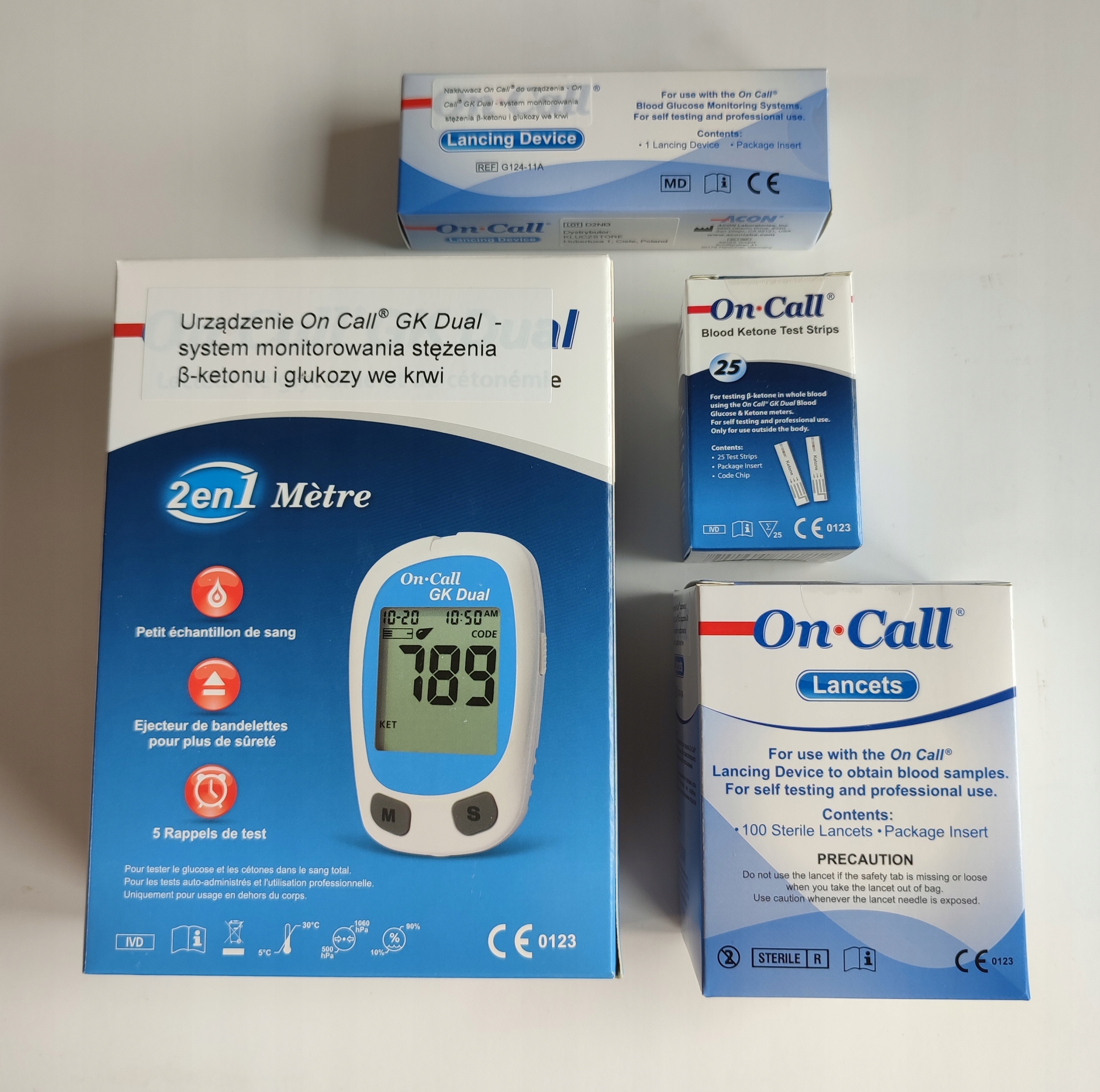 

Keto Zestaw pomiar ciał ketonowych On Call 25szt