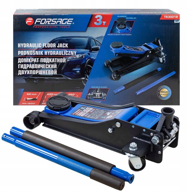 Hydraulický zdvihák 3T nízkoprofilový žaba Forsage