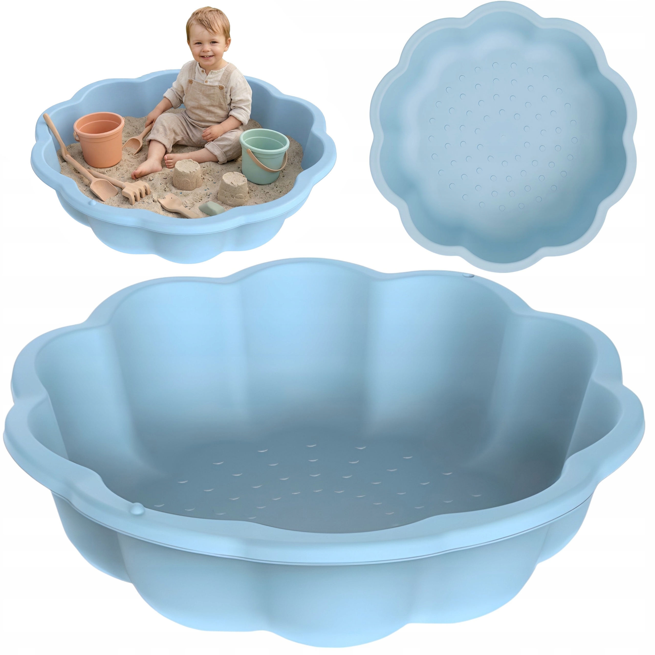 ДЕТСКИЙ САД ПЕСОЧНИЦА ПЛАСТИКОВЫЙ БАССЕЙН ГРЕБЕШОК 2В1 76 СМ