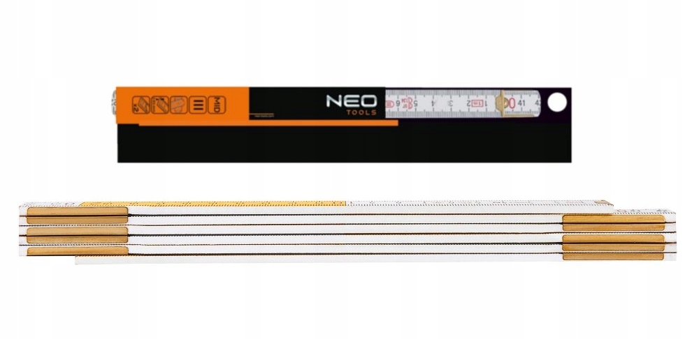 

Miara składana drewniana 2m biało-żółta Neo 74-020