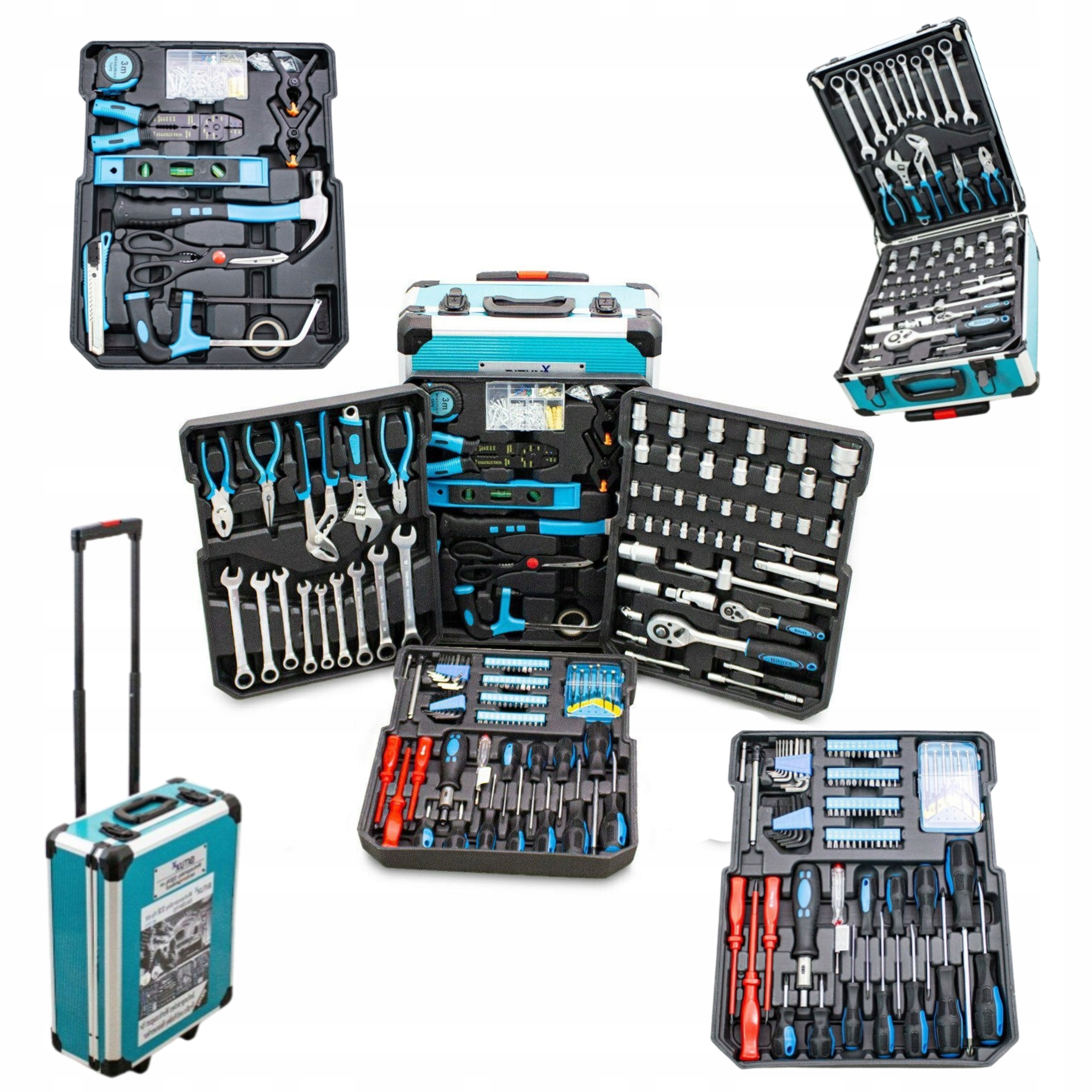 Zestaw Narzędzi Na Kółkach Profesjonalny Zestaw Kluczy W Walizce 1200 El