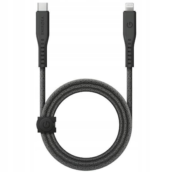 Energea kabel Flow Usb-c Lightning Mfi 1.5m czarny 60W 3A Pd