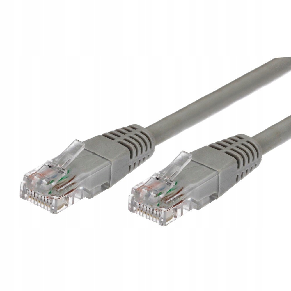 Kabel Patchcord miedziany kat.6 RJ45 Utp 5m. szary