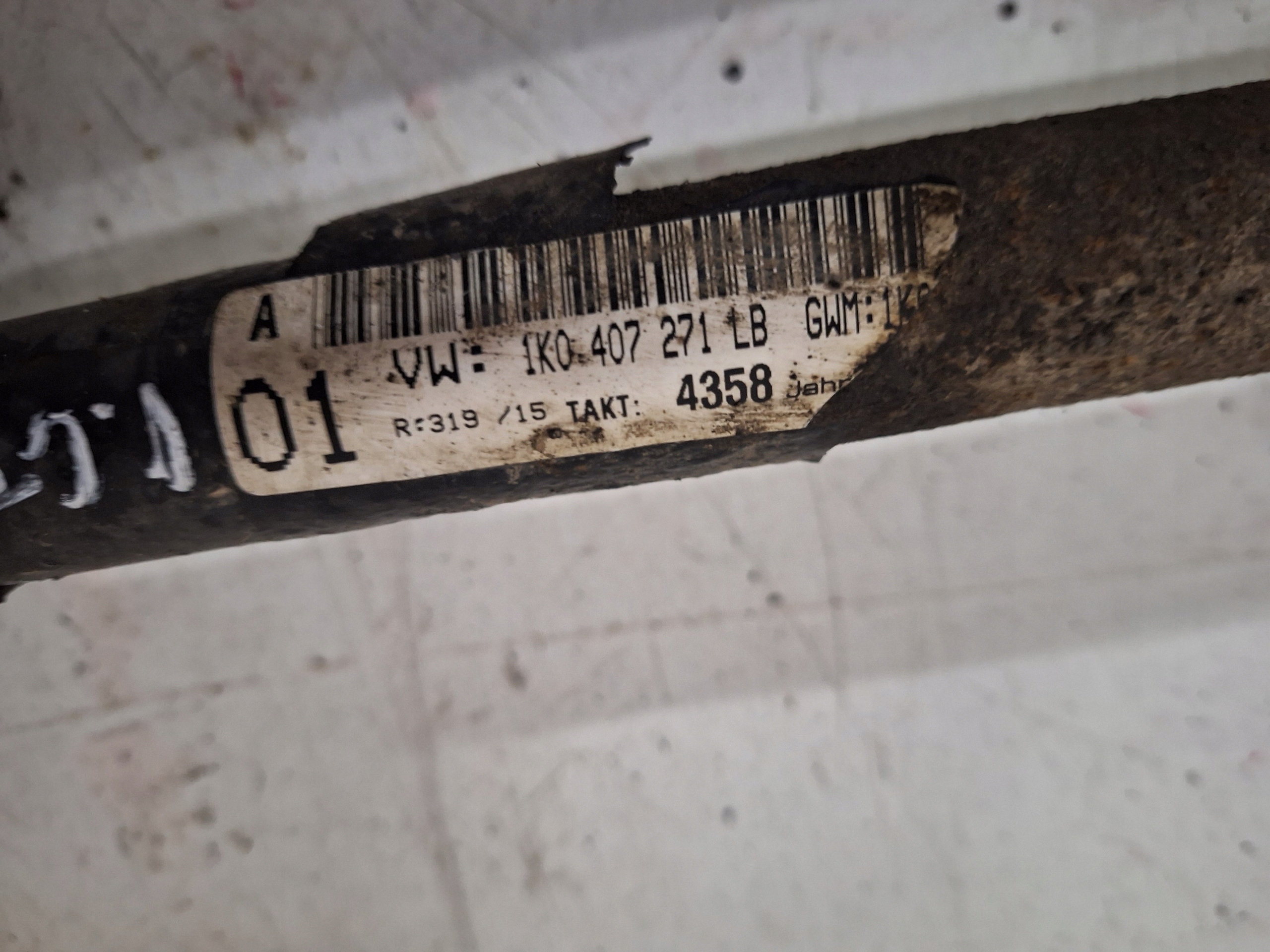 VOLKSWAGEN GOLF VII 12-16 semi-axis left 1K0407271LB