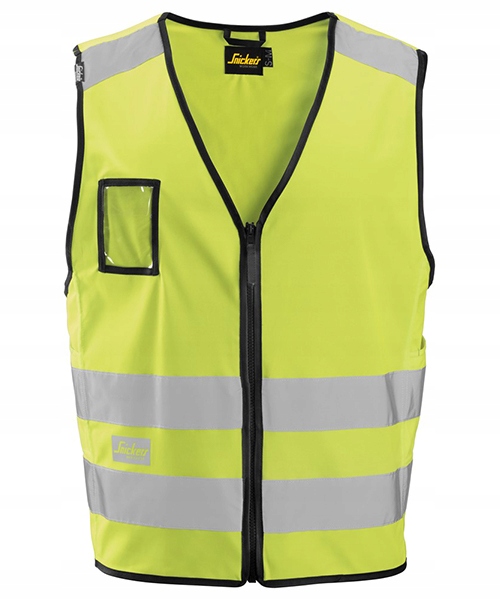 Kamizelka Odblaskowa MultiPockets na suwak 9153 Żółty Rozmiary Odzieży